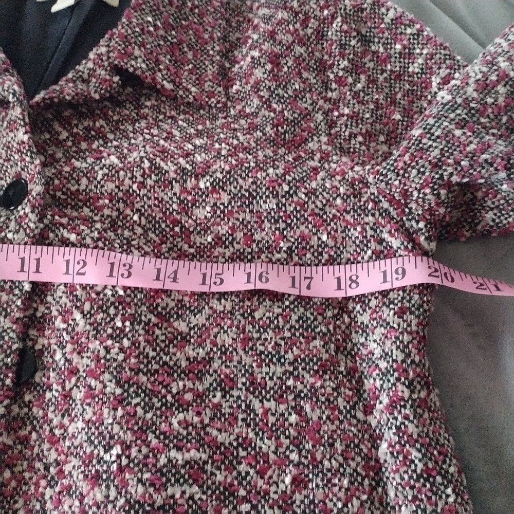 Appleseed's Petite Woven Nubby Classic Button front Blazer Jacket 10P - Picture 11 of 15